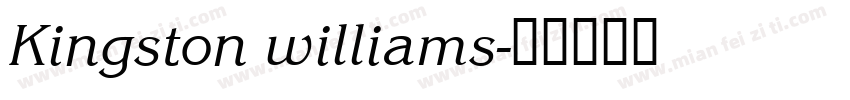 Kingston williams字体转换